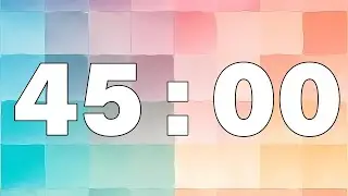 45 minutes Countdown Timer - Pastel Grid