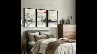 Transform your home into a calming oasis with unique wall art prints! #homedecor #interiordesign
