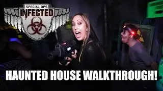 Special Ops: Infected - Zombie Laser Tag Shooting Haunted House Walkthrough! Knotts Scary Farm 2016
