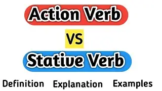 Action verb vs Stative verb || Difference between action and stative verb ||  Action verb || #verb