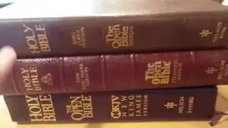 Better look at the 1977 Open bible, 88 Expanded & 01 Study edition