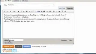 Create a new post with blogger - sinhala tutorial