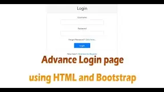#1 How to create Login Form in html, Bootstrap 4 in Less than 5 mins!!! | Modern | Updated 2019-20|