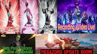 Fortnite, New Black & Pink Ranger NPC'S, Helping Red Ranger, New Bug Punk Sunny Skin, Recording Live