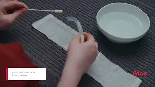 Atos Medical -  How to clean with a swab