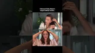 Following Hailey bieber&rsquo;s Vogue makeup routine&hellip;