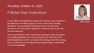 A Better User Experience