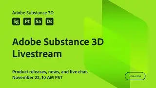 Прямая трансляция Substance 3D 2021 | Adobe Substance 3D