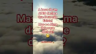 &ldquo;A boca do ateu nega Deus&hellip; mas a alma declara o qu&ecirc;?&rdquo;🤔#palavradedeus #christianmusic #ateu #f&eacute;