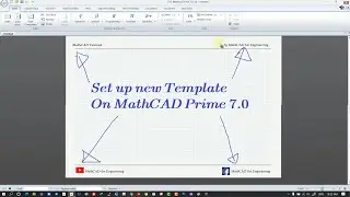 #MathCAD1 | 4 How to setup Worksheet Template MathCAD Prime 7.0