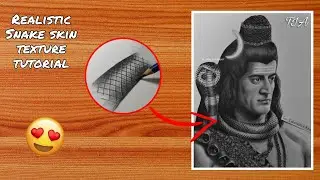 How to draw realistic Snake skin texture | T.I.A