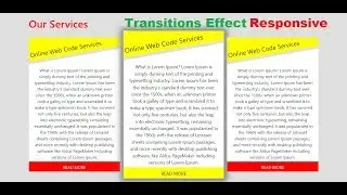 Bootstrap Css3 Responsive Our Services Sections Hover Effects