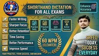 60 Speed Dictation 8 || Shorthand || Steno || MA Shorthand Mall