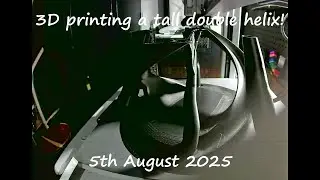 Timelapse of 3D printing a tall double helix on the Bambu Labs A1 - 5th August 2025