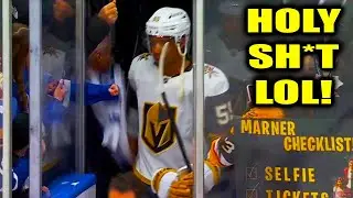 Keegan Kolesar Takes &ldquo;Sellout&rdquo; Mitch Marner Jersey from Fan | Golden Knights Maple Leafs Highlights
