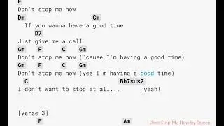 Dont Stop Me Now by Queen  /  lyrics / Chords / Karaoke