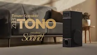 Zebronics Tono Tower Speaker | 50W Power, Deep Bass, RGB Lights, Karaoke Mic | Bluetooth 5.1