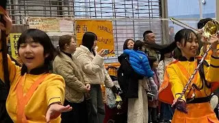 京都橘高校吹奏楽部2026年伏見わくわくフェスタ　龍馬通り商店街→納屋町商店街→大手筋商店街　　　