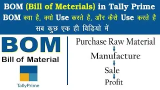 BOM in Tally Prime | Bill Of Material in Tally Prime | Set Components list in stock item #tallyprime