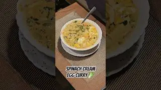 Spinach Cream Egg Curry |High-Protein White Sauce Egg Recipe (Gym Friendly)