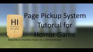 [Unity3D] How to make paper pickup system for horror game (Script in the description) [HD]