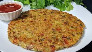 झटपट बनाये कच्चे आलू से इतना टेस्टी नाश्ता सब खाते ही रह जायेंगे | Aloo Pancake | Vegetable Pancake.