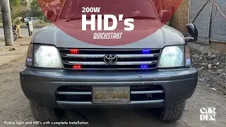 200 watts hid install yourself and Police Lights installed / watch for more /amazing results