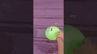 Will a watermelon explode if it rolls off a tall building 🎈🍉 #balloon