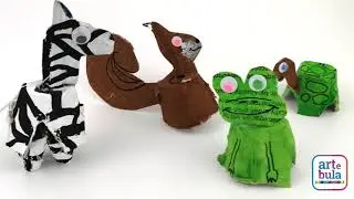 Recycled egg carton animals - easy activity for kids