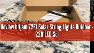 Review bitjam 72Ft Solar String Lights Outdoor - 220 LED Solar Christmas Fairy Lights Outdoor, 8 Mod