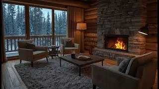 Cozy Winter Fireplace 🌙 Lo-Fi Jazz Piano for Sleep, Relaxation & Stress Relief
