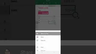 How to convert Excel file to pdf using mobile phone? #shorts