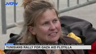 Tunisians rally for Gaza aid flotilla