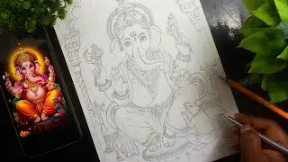 Ganesh Drawing / Ganpati Drawing Drawing / Ganesh Chaturthi Drawing / Ganesha Drawing