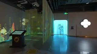 Scrim projection by DHN projector
