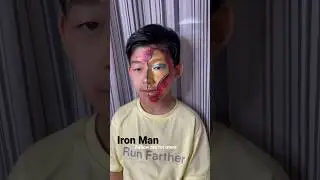 Iron Man/Avengers #facepainting #tutorial #facepaint #ironman #avengers #superhero #shortvideo