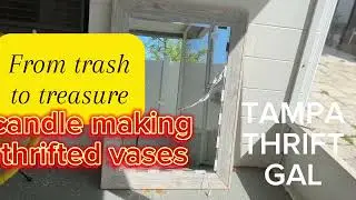 TRASH TO TREASURE//CANDLE MAKEKING IN THRITED FINDS!