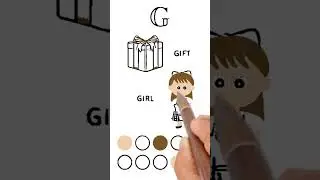 #Alphabet Drawing and coloring #G for #gift 🎁 and #girl 👩🏻 @Artmaker_Mi✨ #Welcome 2 Color Palette!✨