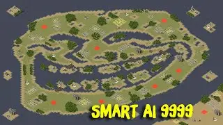 Red Alert 2 Yuri Revenge - Smart AI9999 1vs7 - Russia 6 - Trolt Face By AP
