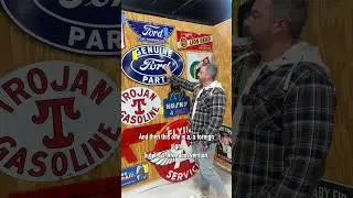 Outstanding Ford Die Cut DS Porcelain Sign & Ford Genuine Parts 41