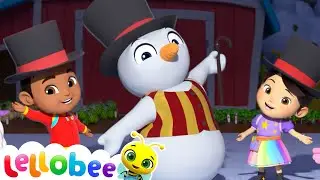 Snowman Song | Lellobee City Farm Sing Along | Learn ABC 123 | Fun Cartoons | Moonbug Kids