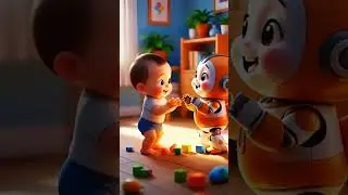 Is Robot Ki Dosti Rula Degi 😭🤖 | Cute Kids Story | #shorts #cute #viral #animation
