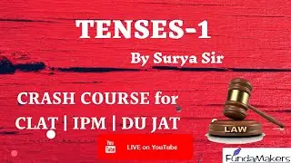 IPM Online Coaching | IPM Preparation | IPM 2020 | Tenses-1 |Crash Course for CLAT, IPM & DU JAT