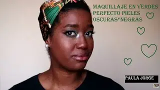 MAQUILLAJE TONOS VERDES CON PIEDRECITAS PERFECTO PARA PIELES NEGRAS, MORENAS, CLARAS.../EN ESPA&Ntilde;OL/