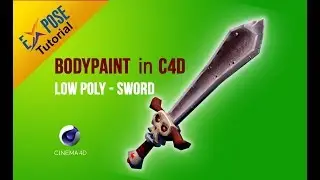 C4D - Sword Weapon | Low Poly & Bodypaint