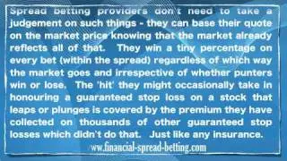 Using Guaranteed Stop Losses with a Spread Bet Short