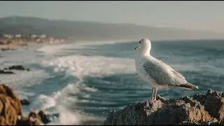 Seagull, ocean, wave free stock video  Free for use & download