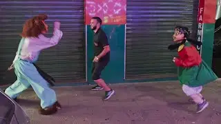 Fof&atilde;o, Chaves, Chiquinha, Kiko e o DJ JUNYOR RODRIGUES mandando o som da Carreta Mega Remix