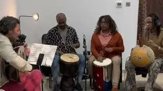 Midnight Journey.  Ahmad Shamma, Moussa , Homaida and Salma on the Percussions.  AlMultaqa Chamber