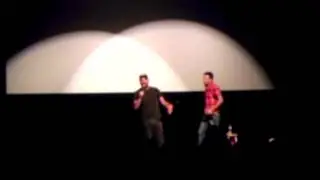 Comedian Cornell Reid w/ hype-man Curt Neill at Sleepaway Camp